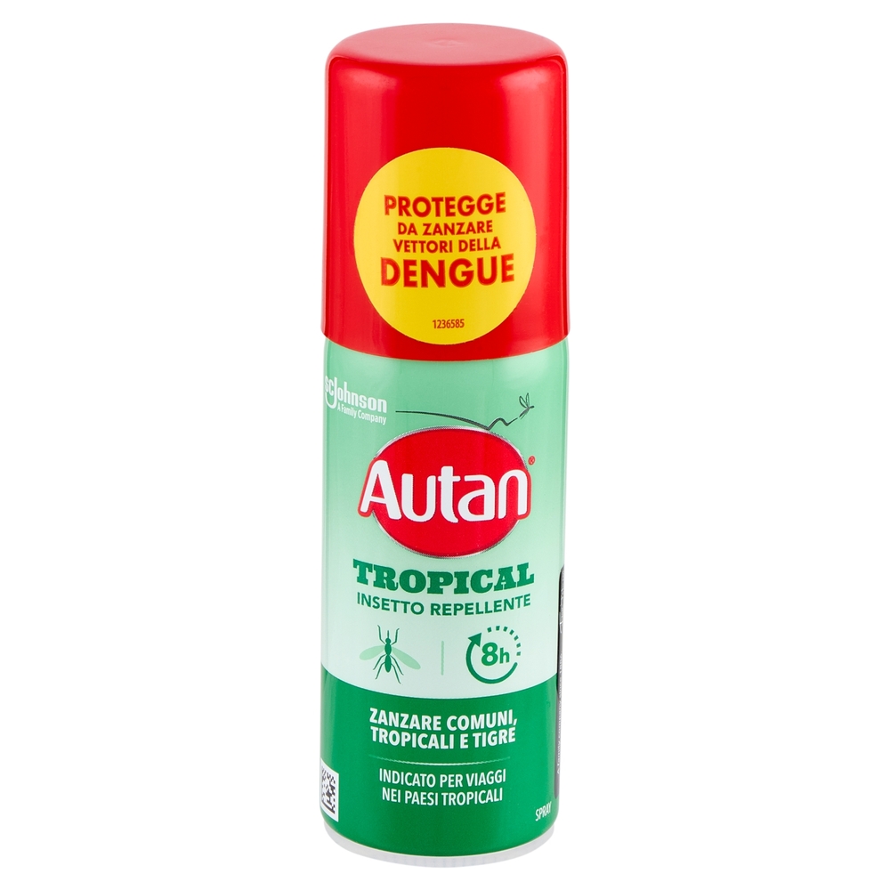 Autan Tropical Spray Mini Insetto Repellente e Antizanzare Tigre, Comuni e Tropicali, 50ml